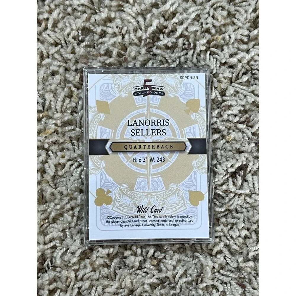 2024 Wildcard 5 Card Draw Gold Ice  Lanorris Sellers 1/1
